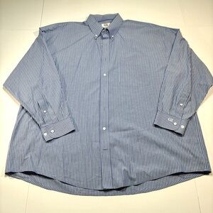 Cutter & Buck Men's Button Down Shirt 3XB Blue white stripe